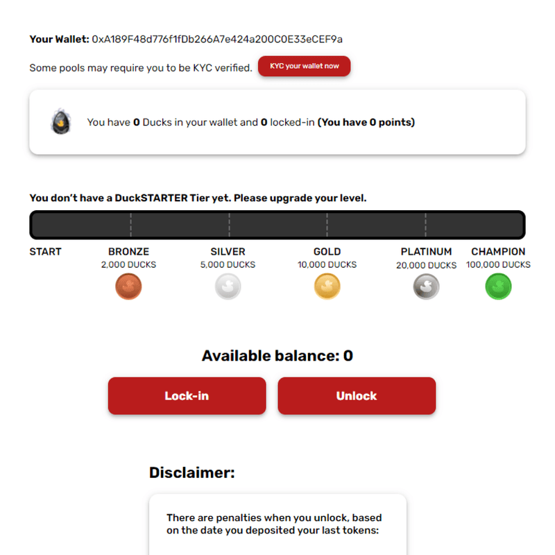 DuckStarter technical architecture and smart contract solutions